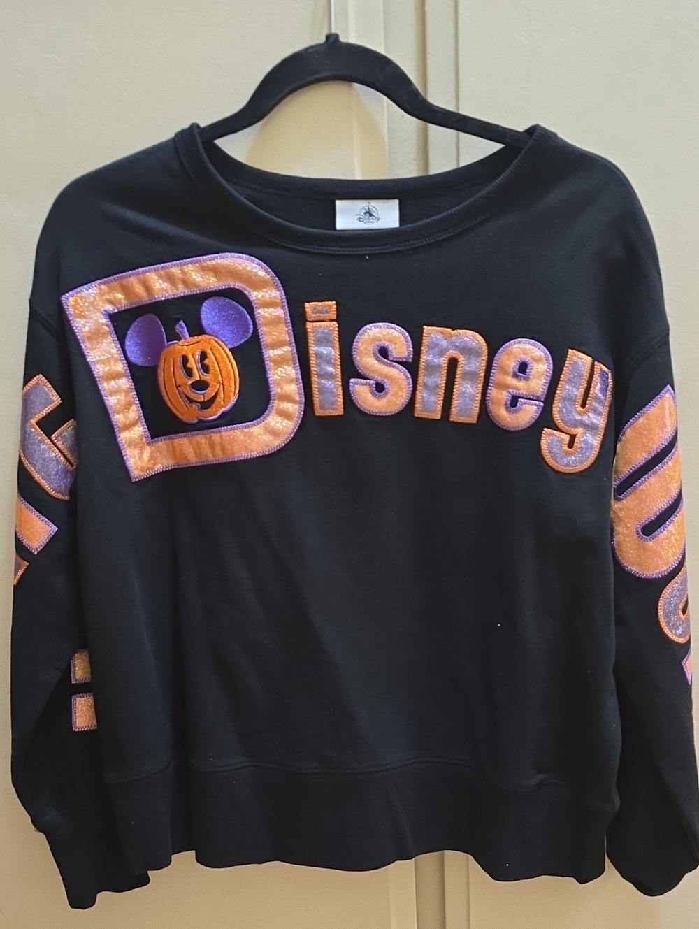 Walt Disney Halloween Black Long Sleeve Crewneck